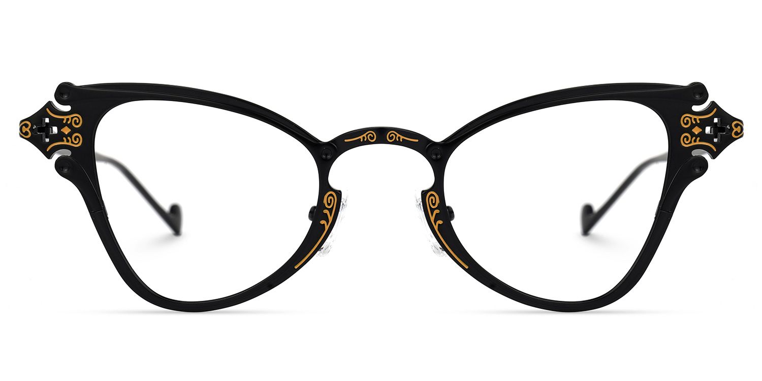 Chuchin - Cat Eye Black Eyeglasses | Vooglam Angle View