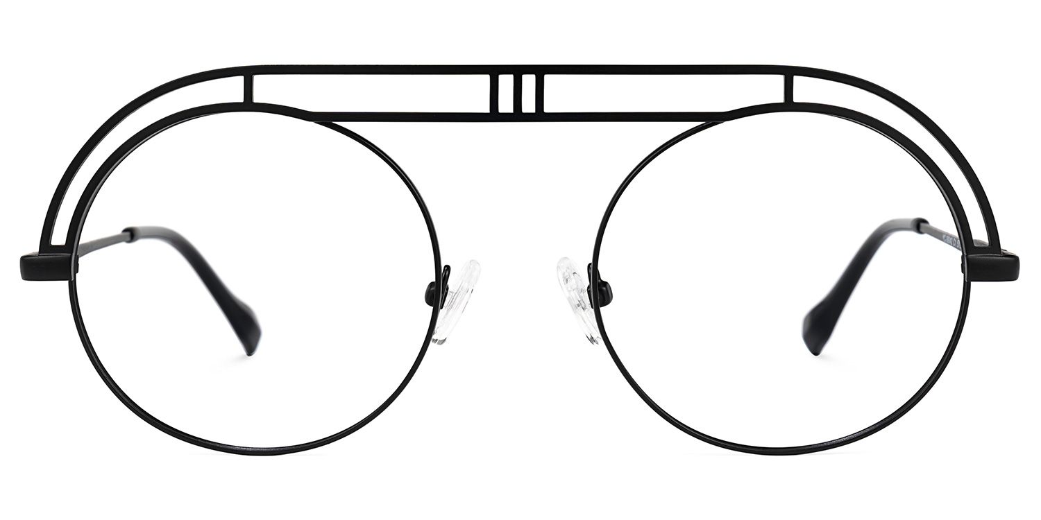 Valverde - Aviator Black Eyeglasses | Vooglam Angle View