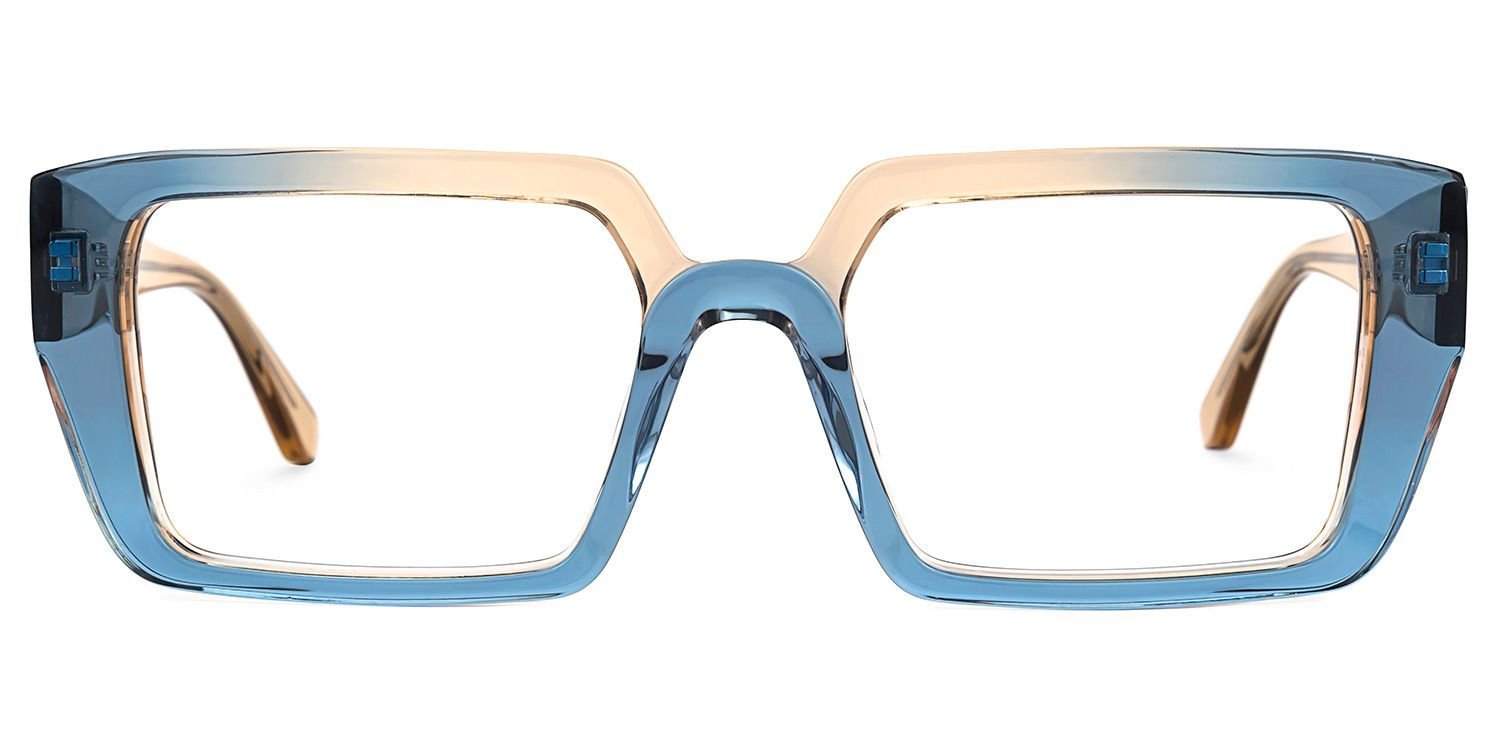 Aponte - Rectangle Blue Two-tone Eyeglasses product detail 2