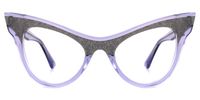 Cintron - Cat Eye Purple Eyeglasses | Vooglam Angle View