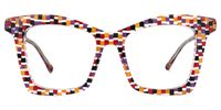 Luisa - Butterfly Multicolor Eyeglasses | Vooglam Angle View