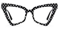Raphael - Butterfly Black/White Pattern Eyeglasses | Vooglam Angle View