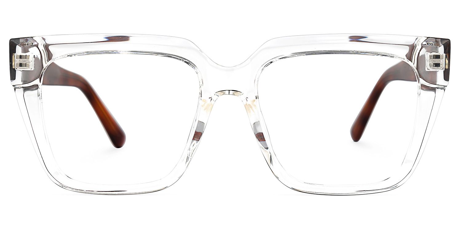 Zamora - Square Crystal Eyeglasses | Vooglam Angle View