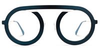 Crespo - Aviator Blue Eyeglasses | Vooglam Angle View