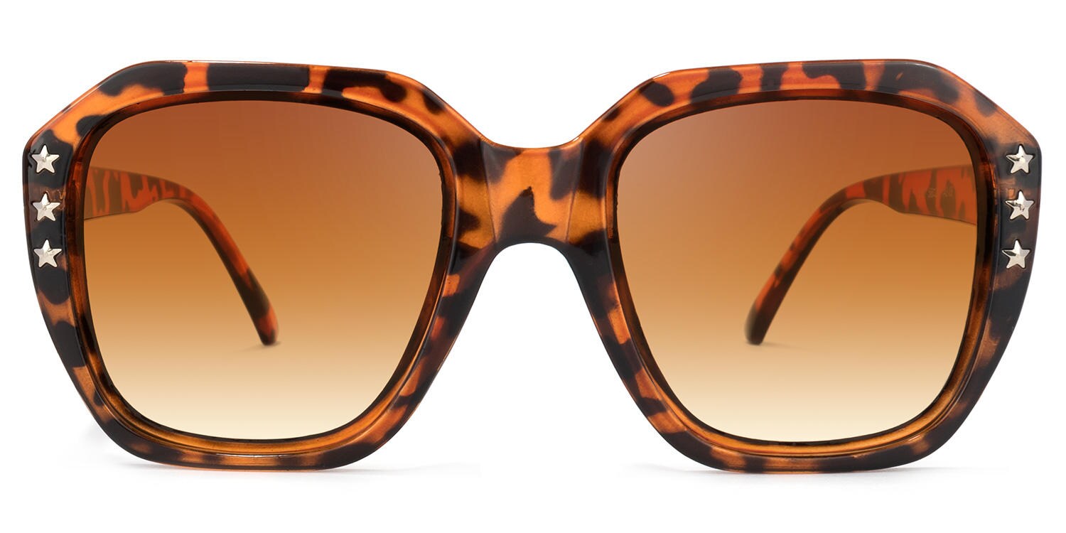 Yarnell Square Tortoise Sunglasses Vooglam