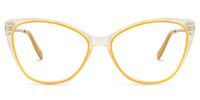 Mendoza - Cat Eye Yellow Eyeglasses | Vooglam Angle View