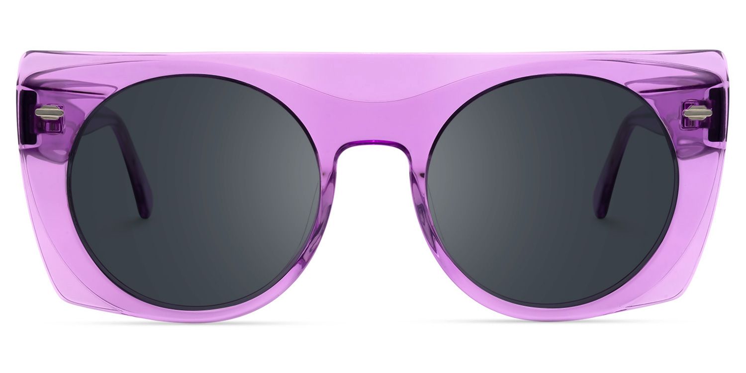 Karolina - Aviator Purple Sunglasses | Vooglam Angle View