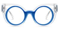 Carreras - Cat Eye Blue Eyeglasses | Vooglam Angle View