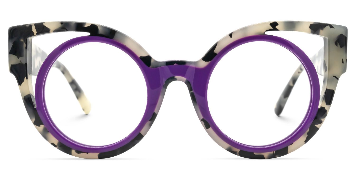 Carreras - Cat Eye Purple Eyeglasses | Vooglam Angle View