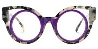 Carreras - Cat Eye Purple Eyeglasses | Vooglam Angle View