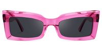 Melendez - Rectangle Pink Sunglasses | Vooglam Angle View