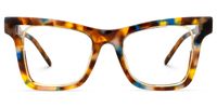 Efrain - Rectangle Blue/Tortoise Eyeglasses | Vooglam Angle View