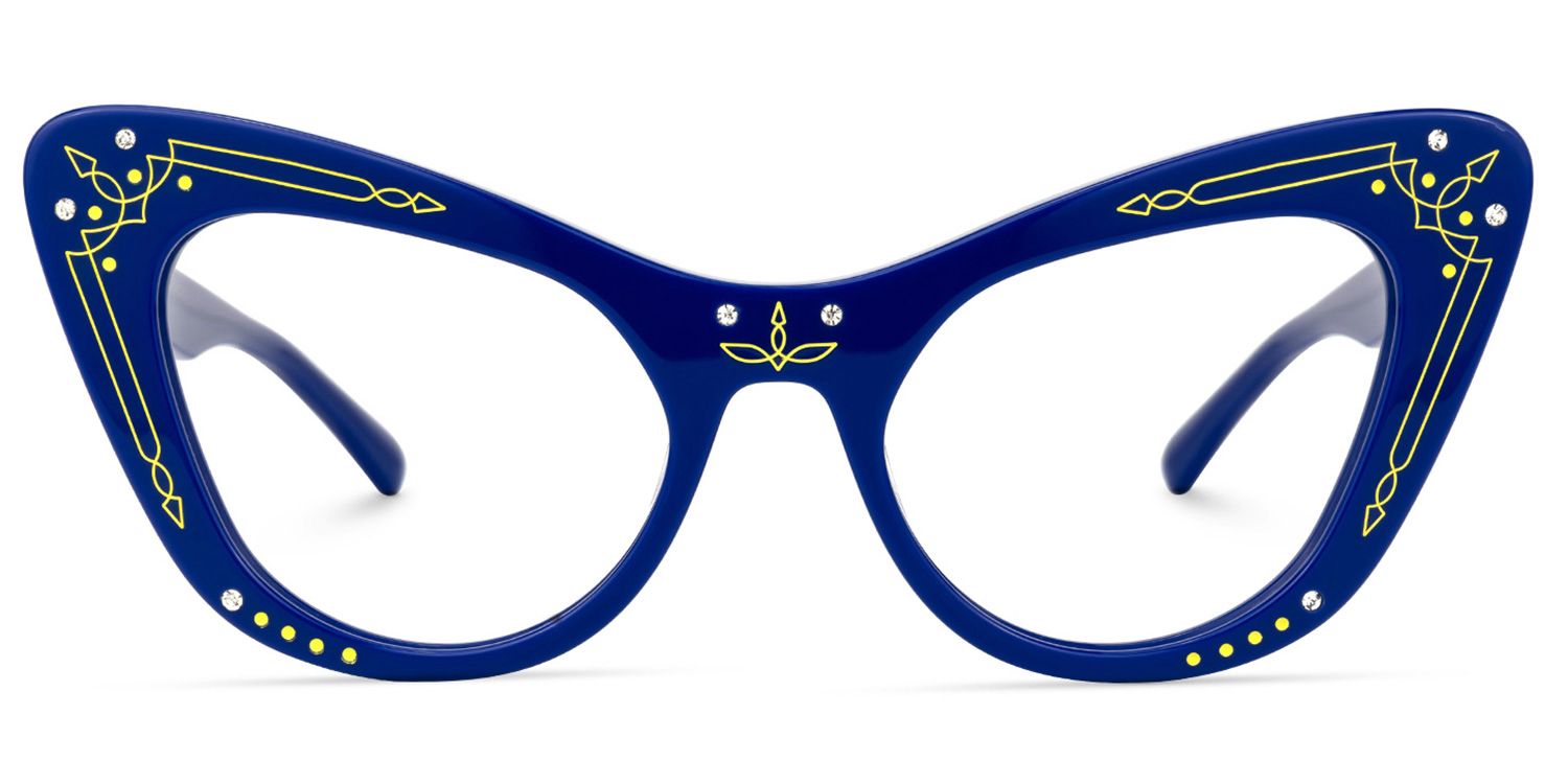 Bratton - Cat Eye Blue Eyeglasses product detail 2