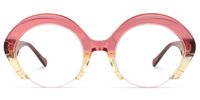 Thompson - Round Red/Yellow Eyeglasses | Vooglam Angle View