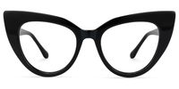 Shawana - Cat Eye Black Eyeglasses | Vooglam Angle View
