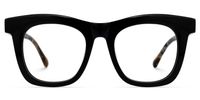 Jamaica - Square Black Eyeglasses | Vooglam Angle View