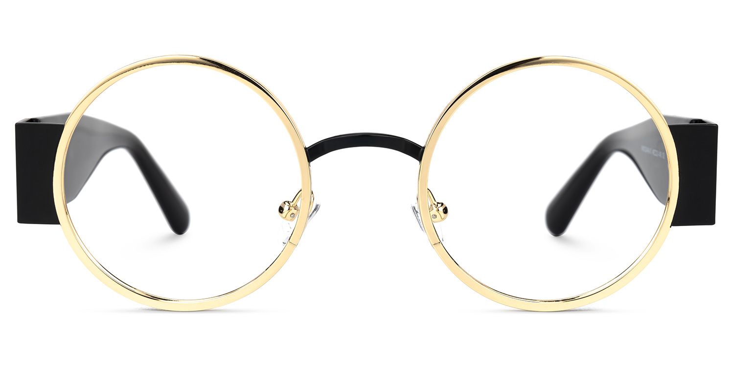 Ceballos - Round Gold Eyeglasses | Vooglam Angle View
