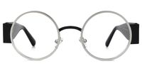 Ceballos - Round Silver Eyeglasses | Vooglam Angle View