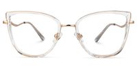 Rosario - Cat Eye Crystal Eyeglasses | Vooglam Angle View