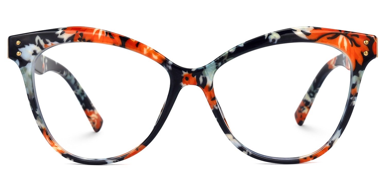 

Keyana - Cat Eye Red/Floral Eyeglasses