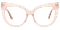 Cat Eye Flesh/Pink Eyeglasses | Vooglam.com Angle View