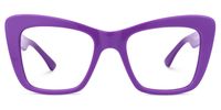 Dewanna - Rectangle Purple Eyeglasses | Vooglam Angle View