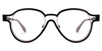 Pelham - Aviator Black Eyeglasses | Vooglam Angle View