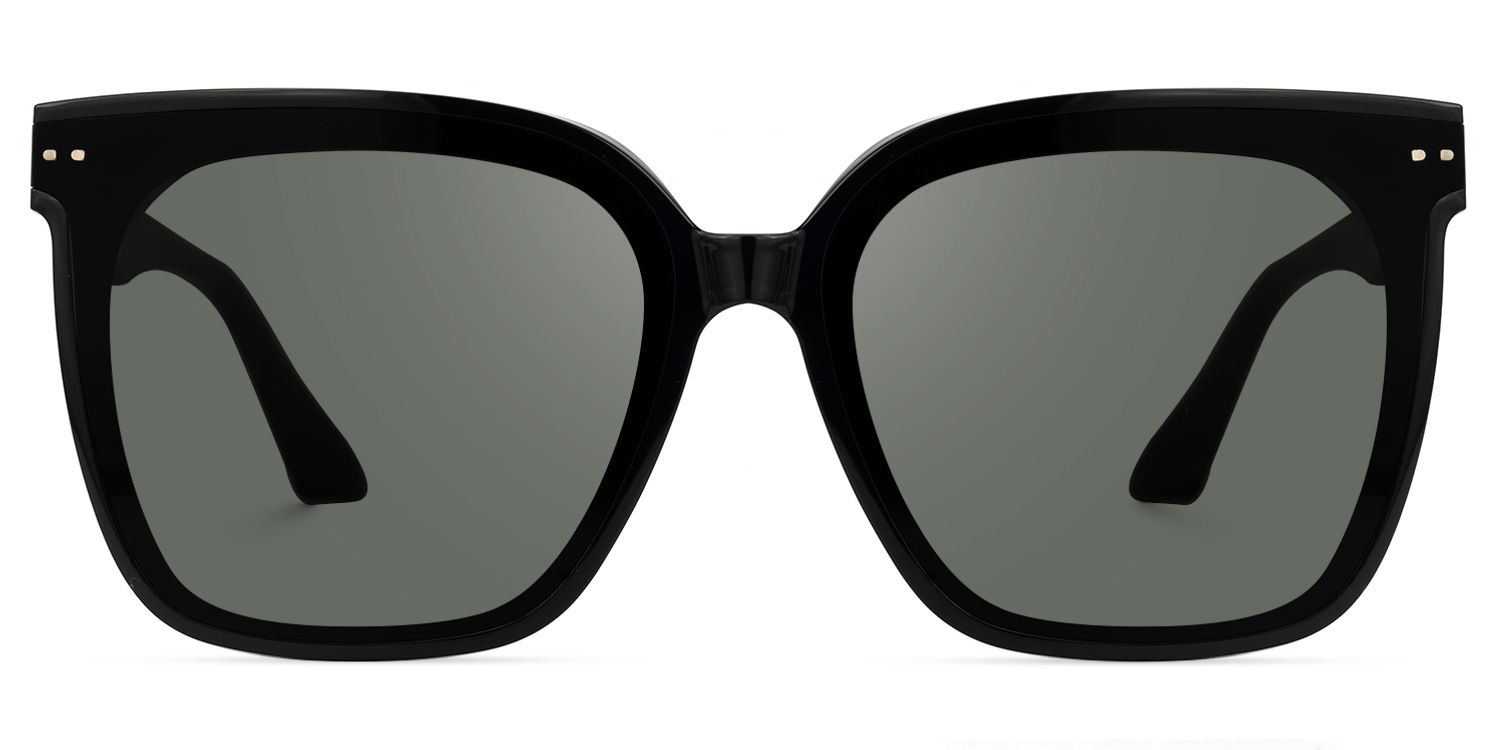 Maryjean - Square Black Sunglasses | Vooglam Angle View