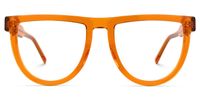 Amiens - Aviator Orange Eyeglasses | Vooglam Angle View