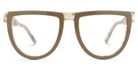 Amiens - Aviator Brown Eyeglasses | Vooglam Angle View