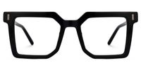 Nadie - Square Black Eyeglasses | Vooglam Angle View