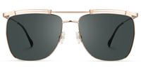 Aafje - Aviator Gold Sunglasses | Vooglam Angle View