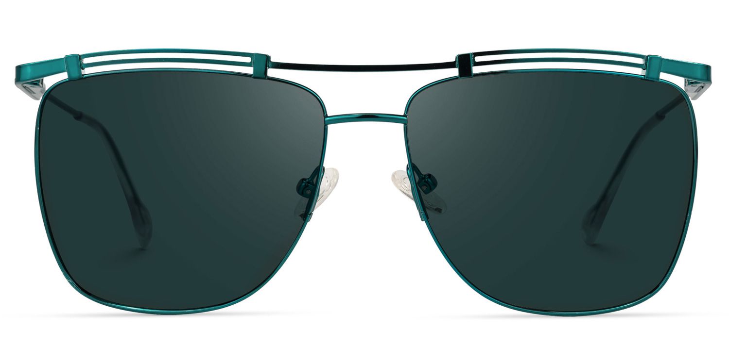 Aafje - Aviator Blue Sunglasses | Vooglam Angle View