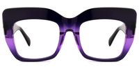 Rosaura - Square Purple Eyeglasses | Vooglam Angle View