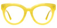 Abdiel - Round Yellow Eyeglasses | Vooglam Angle View