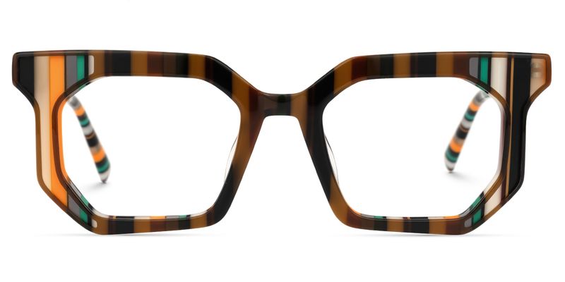 Abetzi - Rectangle Brown Eyeglasses
