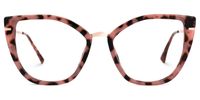 Abena - Cat Eye Pink/Floral Eyeglasses | Vooglam Angle View