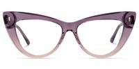 Abelina - Cat Eye Purple Eyeglasses | Vooglam Angle View