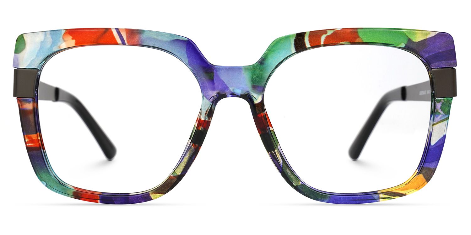 Abeni - Square Colorful Eyeglasses | Vooglam Angle View