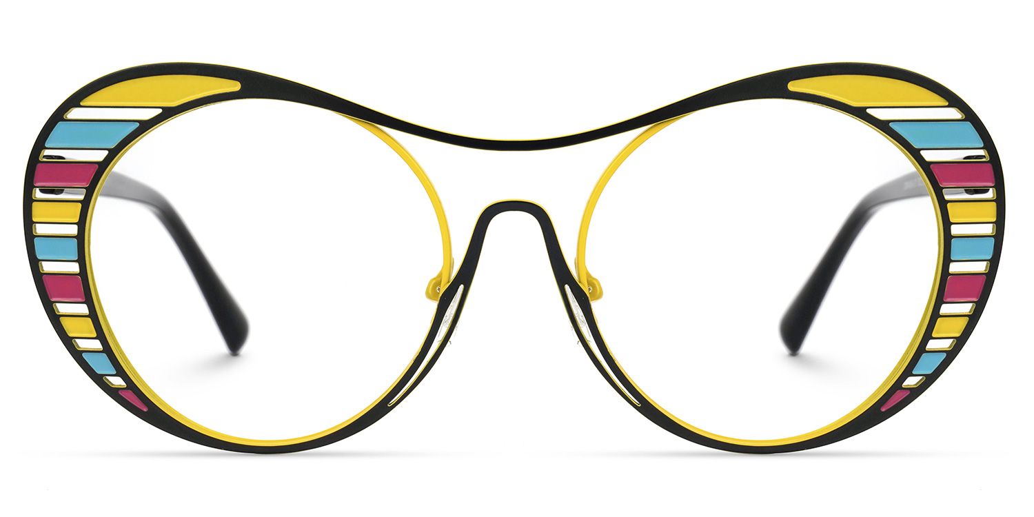 Abital - Aviator Black Eyeglasses | Vooglam Angle View