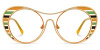 Abital - Aviator Yellow Eyeglasses | Vooglam Angle View