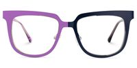 Abrina - Square Purple Two-tone Eyeglasses | Vooglam Angle View