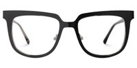 Abrina - Square Black Two-tone Eyeglasses | Vooglam Angle View