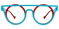 Acantha - Aviator Blue/Red Eyeglasses | Vooglam Angle View