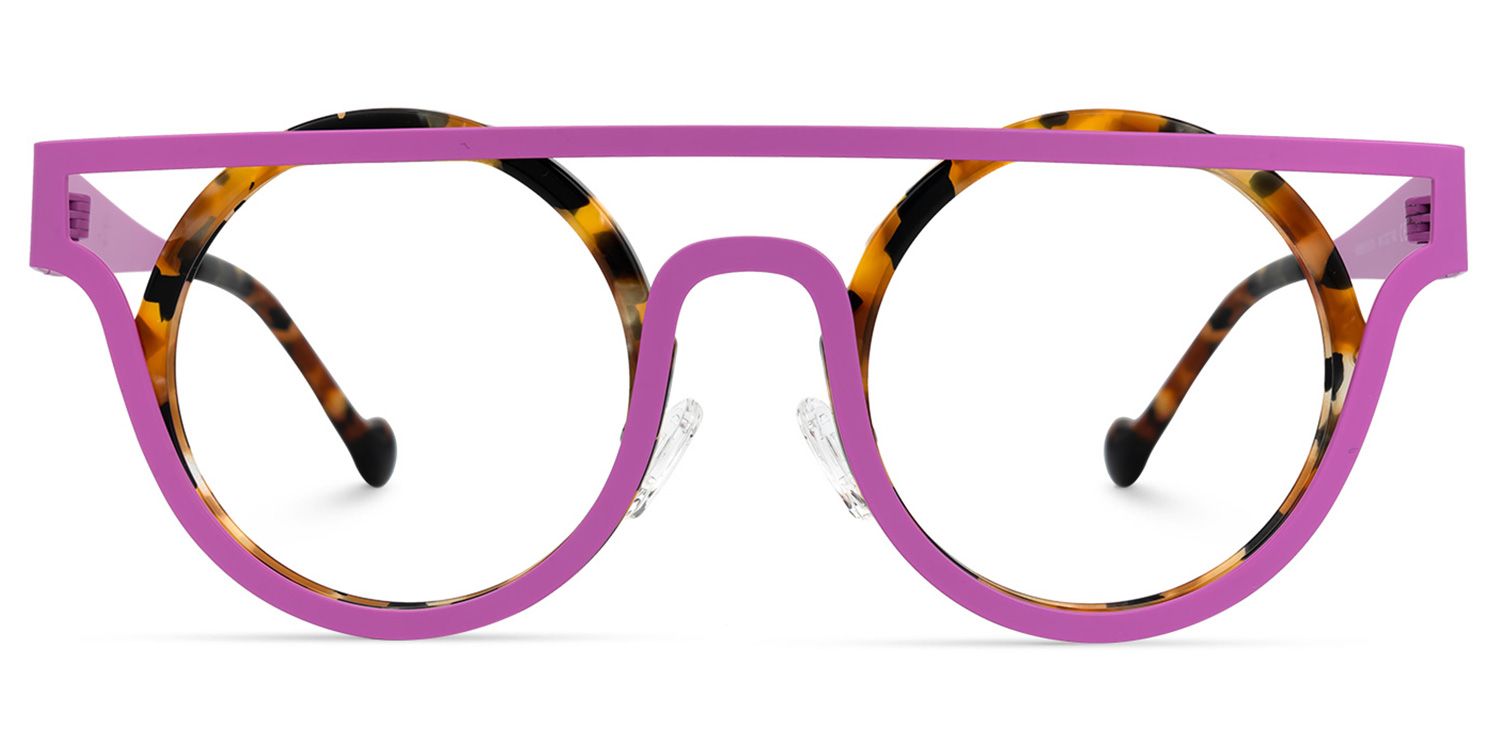 Acantha - Aviator Purple/Tortoise Eyeglasses | Vooglam Angle View