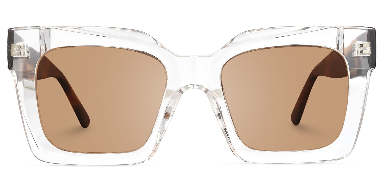 Marilu - Rectangle Crystal Sunglasses | Vooglam Angle View