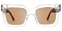 Marilu - Rectangle Crystal Sunglasses | Vooglam Angle View