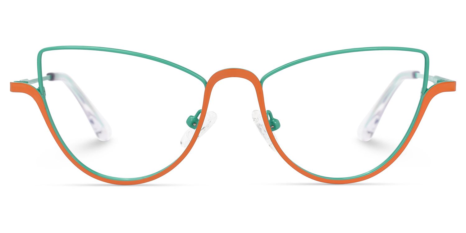 Acco - Cat Eye Orange/Green Eyeglasses product detail 2