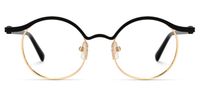 Aceline - Browline Black Eyeglasses | Vooglam Angle View
