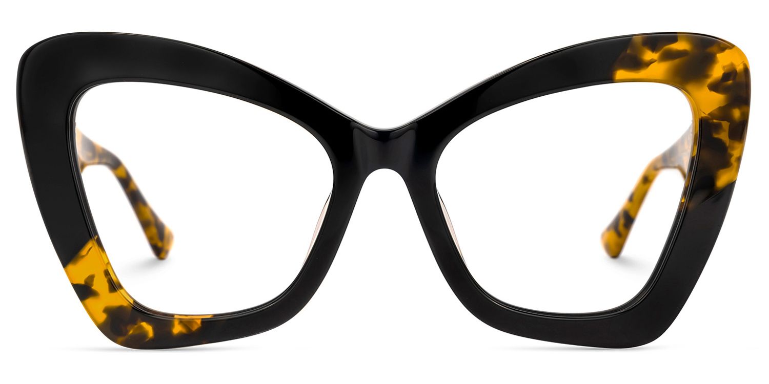 Aceso - Butterfly Black/Tortoise Eyeglasses | Vooglam Angle View